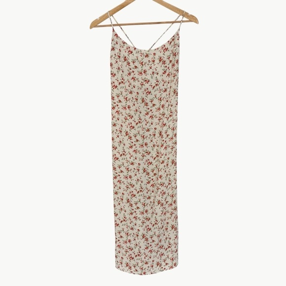 Reformation Women's Sloane Floral Midi Slip Dress | Sz Medium | Tosca Cream - Picture 9 of 16